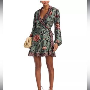 NWT FARM Rio Arabesque Floral Wrap Dress